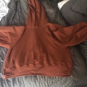 Brown cropped Abercrombie and fitch hoodie